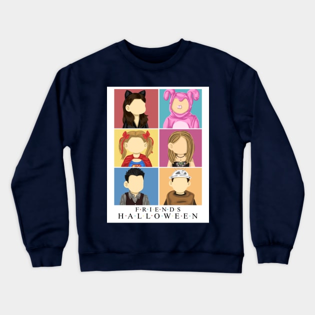 FRIENDS HALLOWEEN POLAROID Crewneck Sweatshirt by ulricartistic